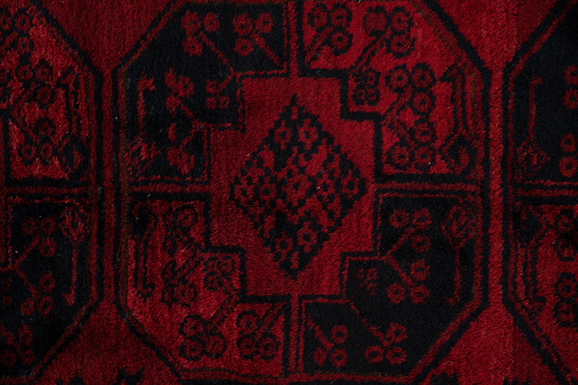 8' x 10' Hand Knotted Afghan Akhche Oriental Wool Rug