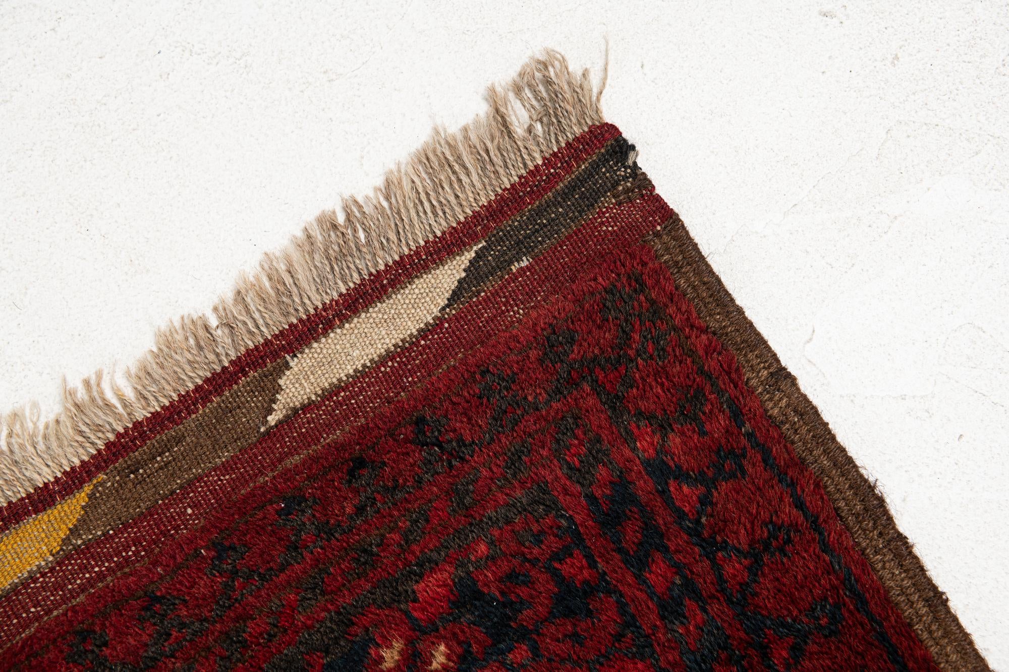 8' x 10' Hand Knotted Afghan Akhche Oriental Wool Rug