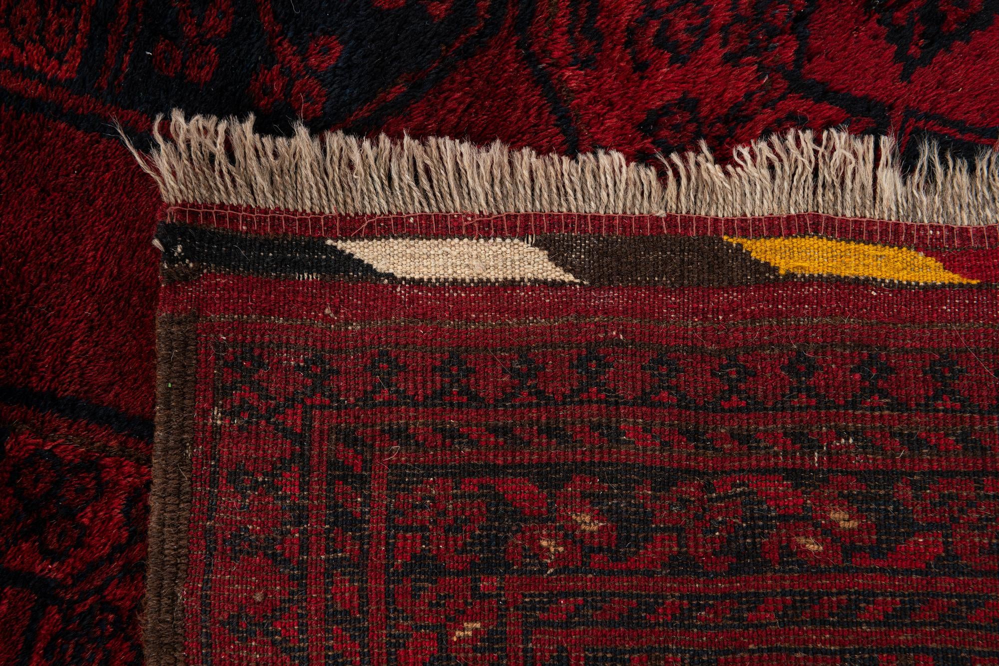 8' x 10' Hand Knotted Afghan Akhche Oriental Wool Rug