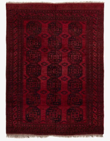 8' 2 x 10' 10 Hand Knotted Afghan Akhche Oriental Wool Rug
