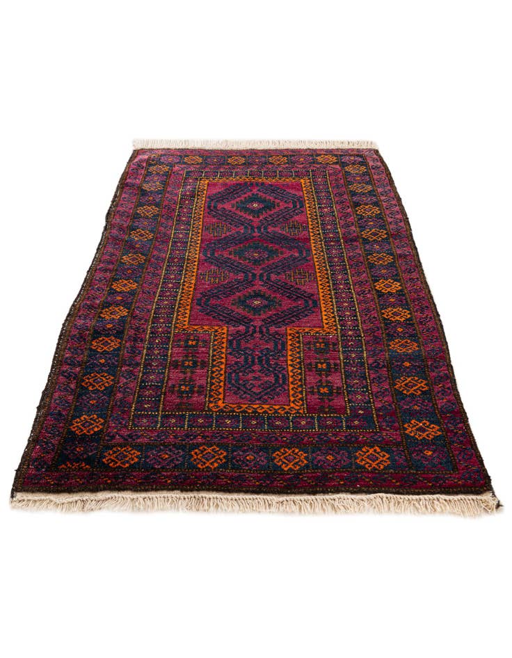 Detail image of 2' 9 x 4' 4 Hand Knotted Afghan Ersari Wool Rug