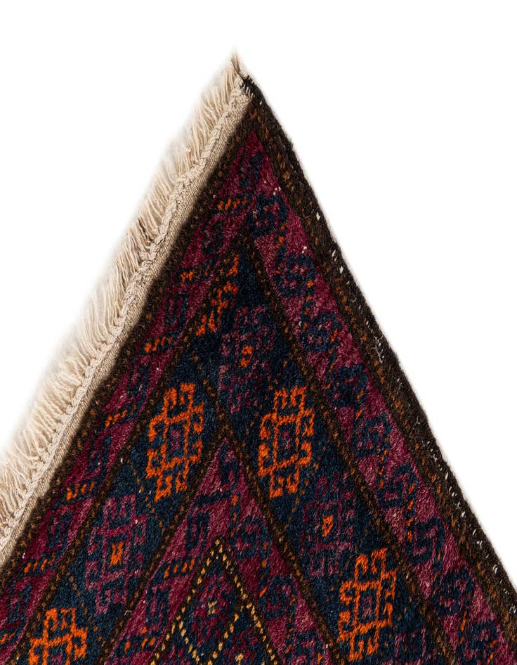 Detail image of 2' 9 x 4' 4  Hand Knotted Afghan Ersari Wool Rug