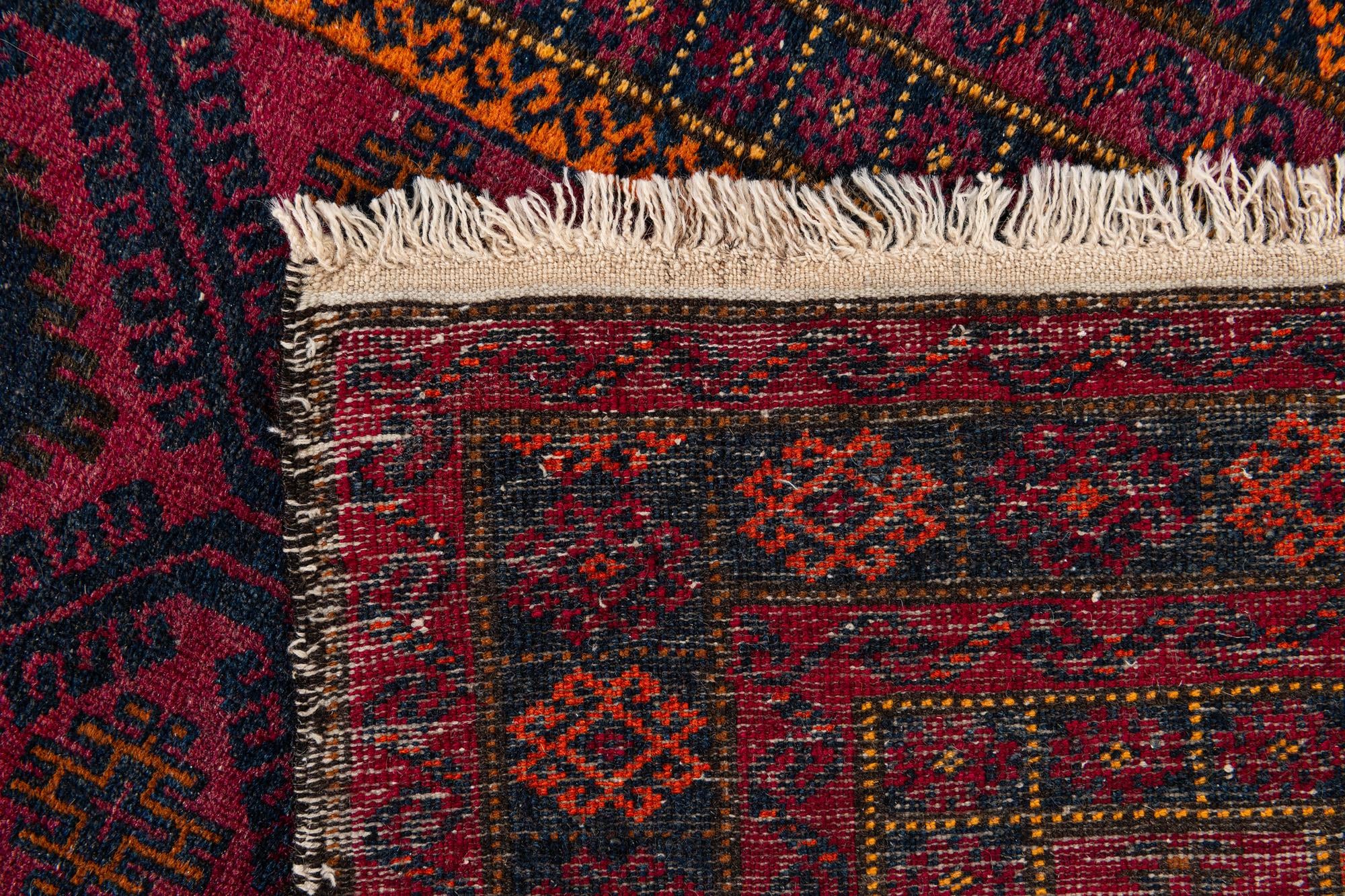 2' 9 x 4' 4 Hand Knotted Afghan Ersari Wool Rug