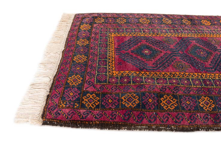 Detail image of 2' 9 x 4' 4 Hand Knotted Afghan Ersari Wool Rug