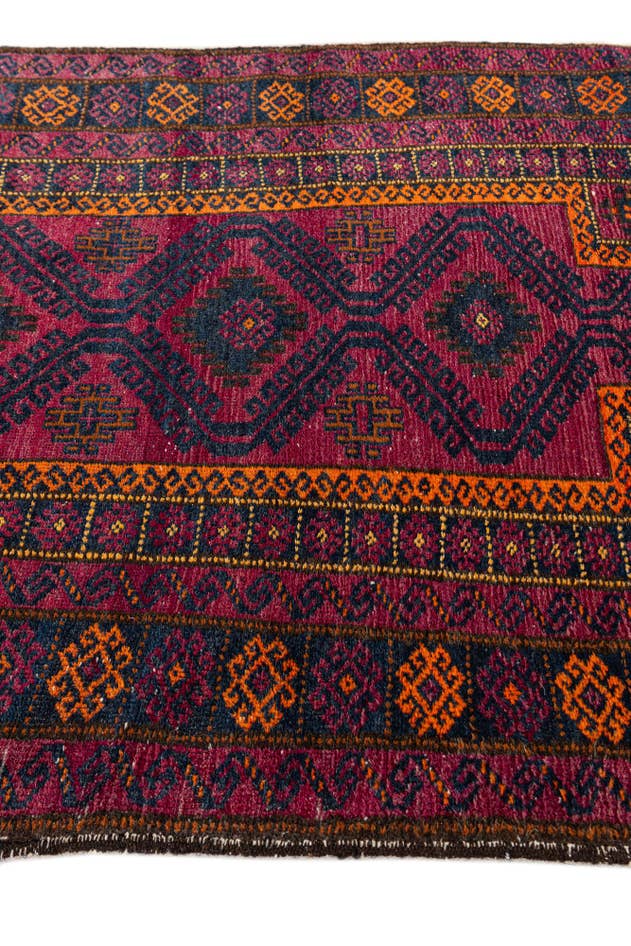 Detail image of 2' 9 x 4' 4 Hand Knotted Afghan Ersari Wool Rug