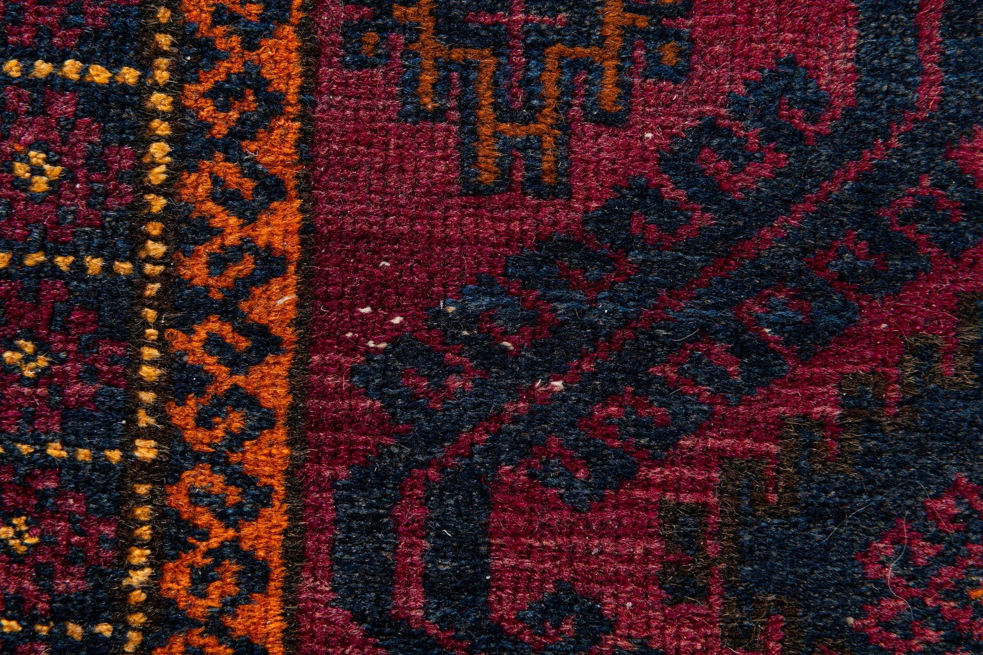 2' 9 x 4' 4 Hand Knotted Afghan Ersari Wool Rug