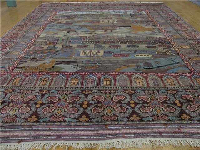 Detail image 7 of 36: 12' 10 x 18' 6 Hand Knotted Afghan Oriental Rug