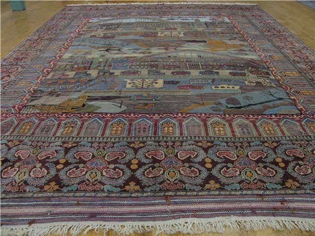 12' 10 x 18' 6 Hand Knotted Afghan Oriental Rug