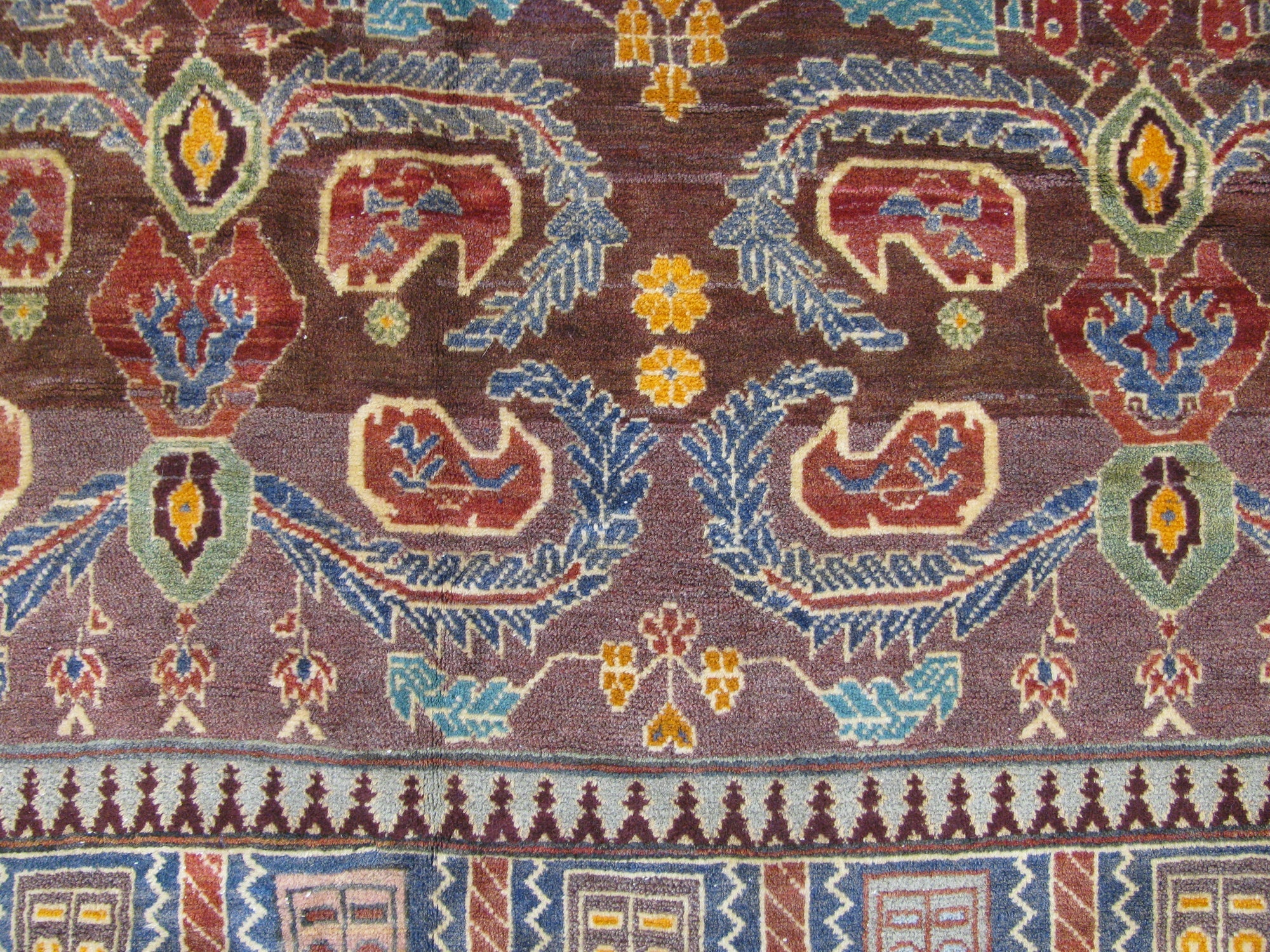 Detail image 19 of 36: 12' 10 x 18' 6 Hand Knotted Afghan Oriental Rug