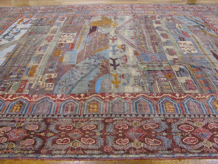 12' 10 x 18' 6 Hand Knotted Afghan Oriental Rug