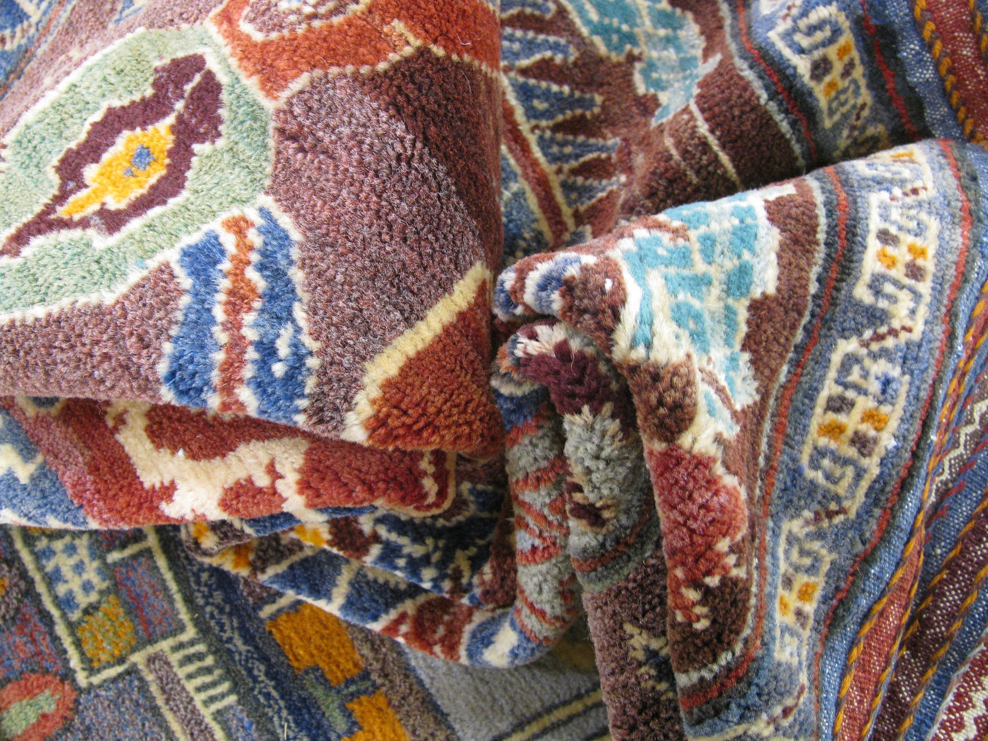 Detail image 30 of 36: 12' 10 x 18' 6 Hand Knotted Afghan Oriental Rug