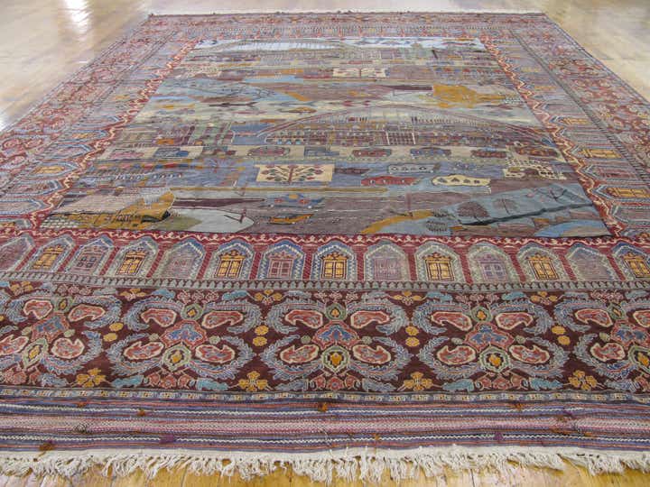 12' 10 x 18' 6 Hand Knotted Afghan Oriental Rug