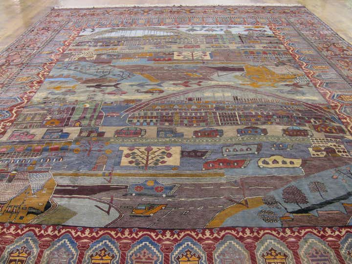 12' 10 x 18' 6 Hand Knotted Afghan Oriental Rug