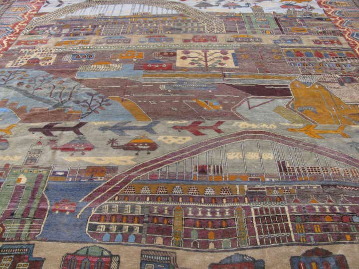 12' 10 x 18' 6 Hand Knotted Afghan Oriental Rug