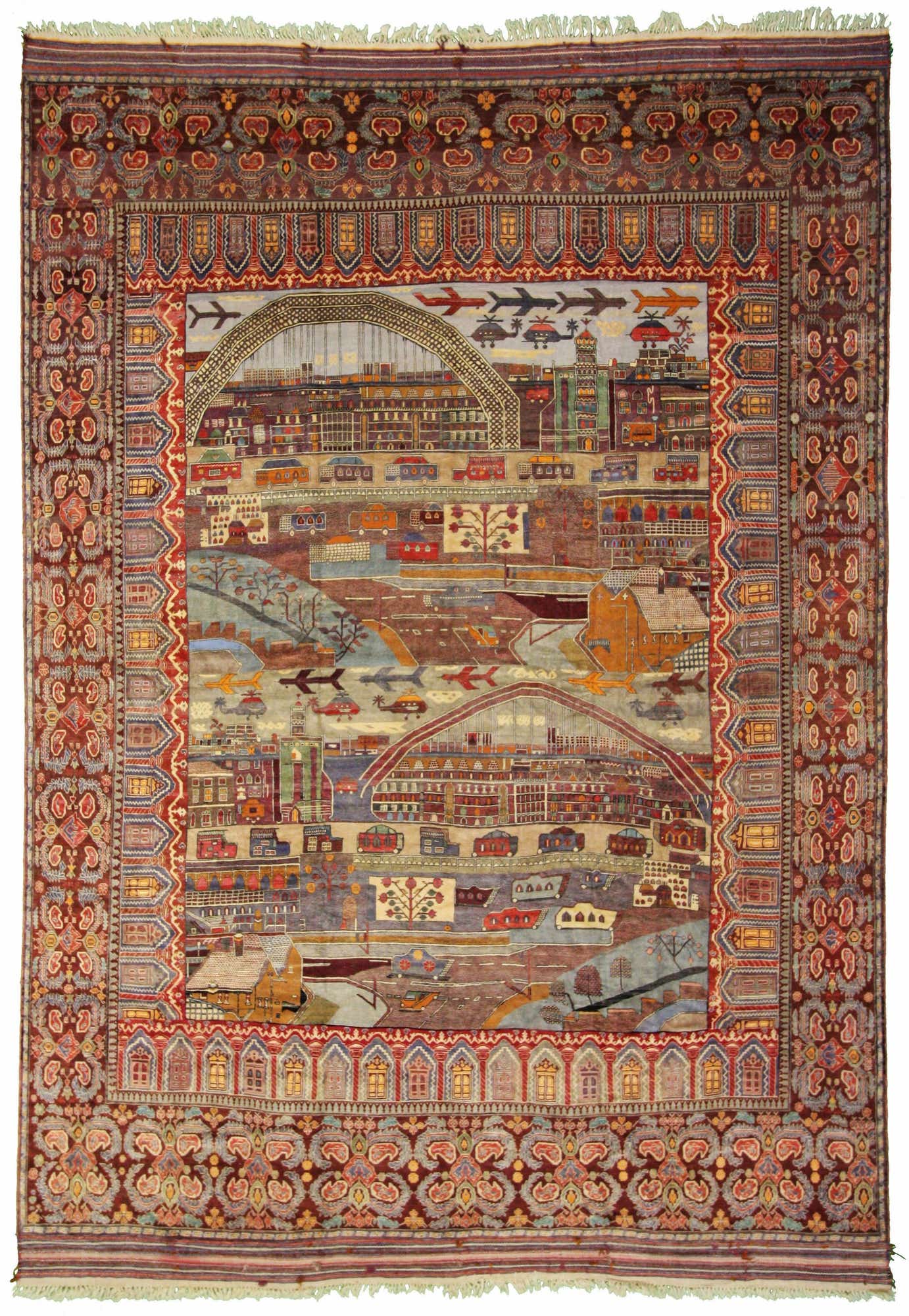 12' 10 x 18' 6 Hand Knotted Afghan Oriental Rug