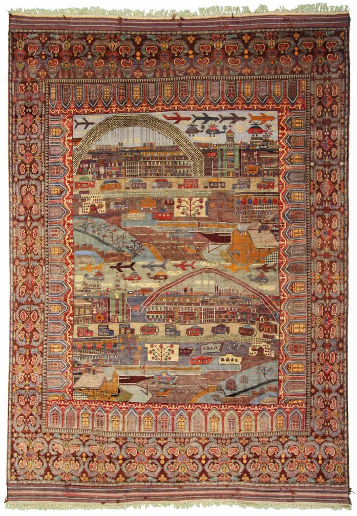 12' 10 x 18' 6 Hand Knotted Afghan Oriental Rug