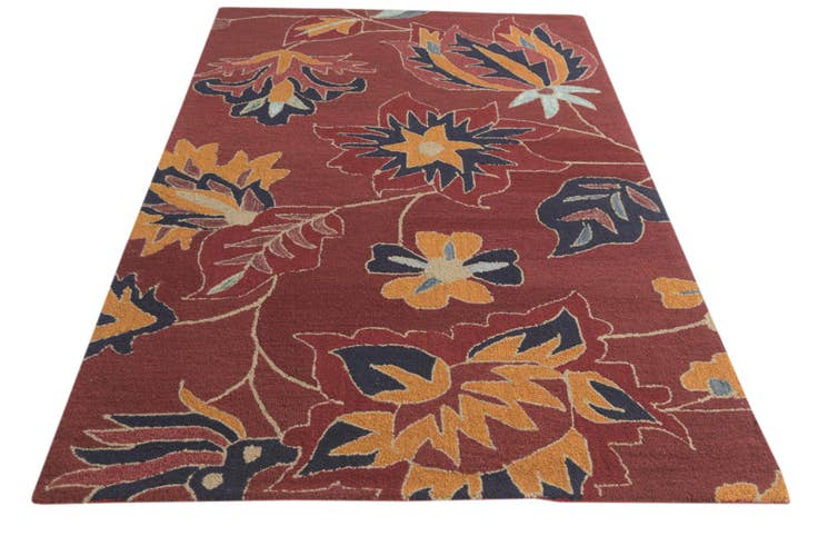 Detail image of 5' x 8' Agra Wool Rug