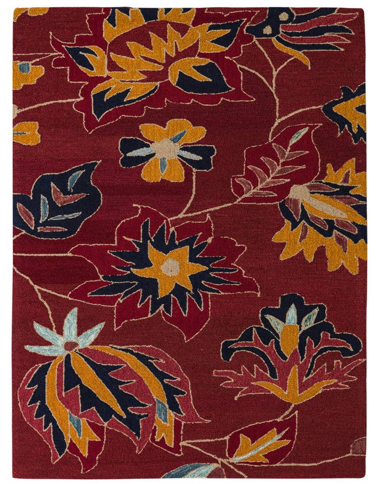 Detail image of 5' x 8' Agra Wool Rug