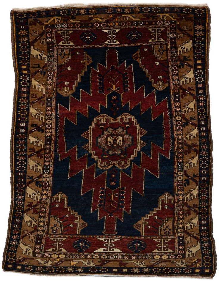 Detail image of 4' 5 x 7' 5 Hand Knotted Anatolian Oriental Wool Rug