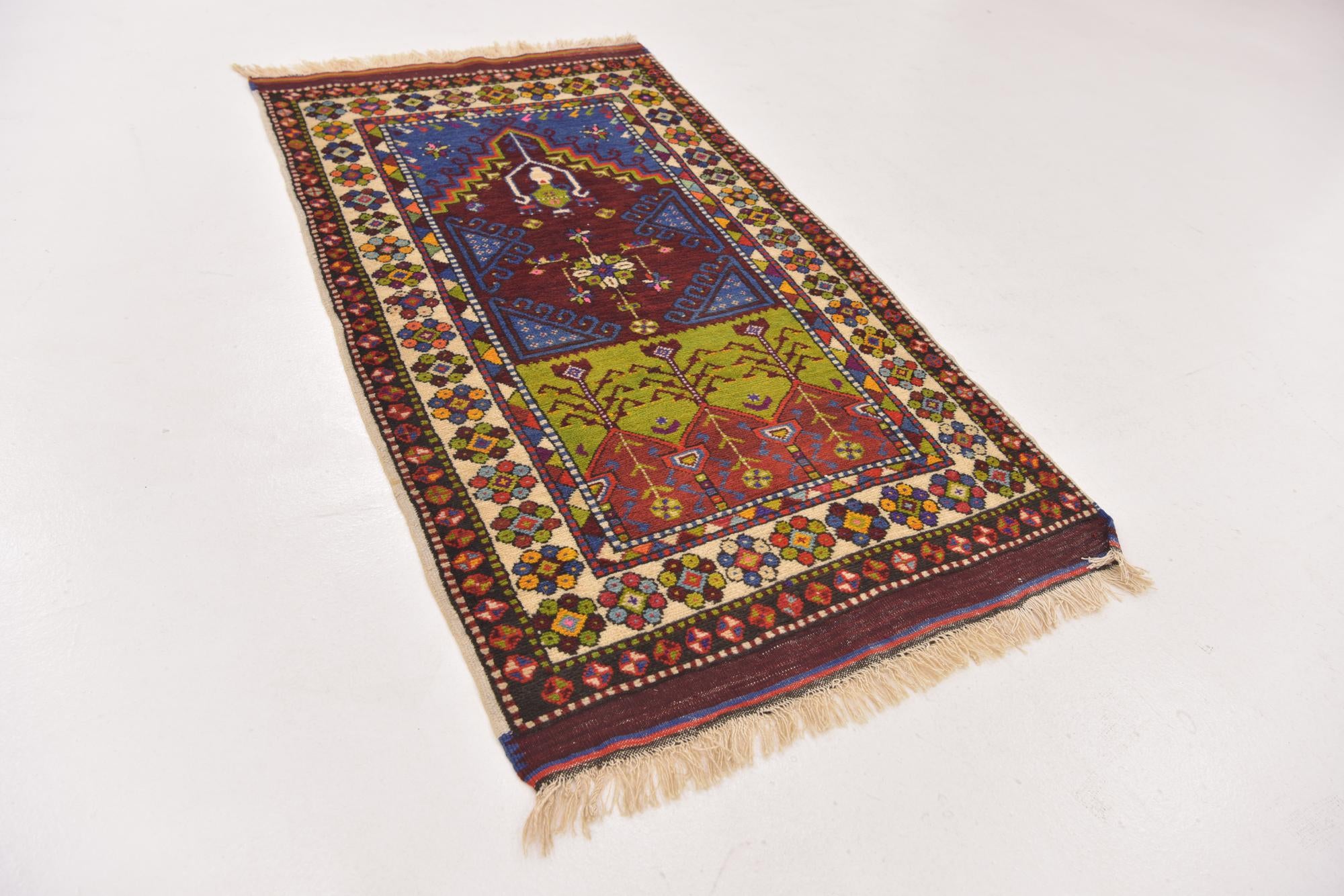 2' 9 x 5' Hand Knotted Anatolian Oriental Wool Rug