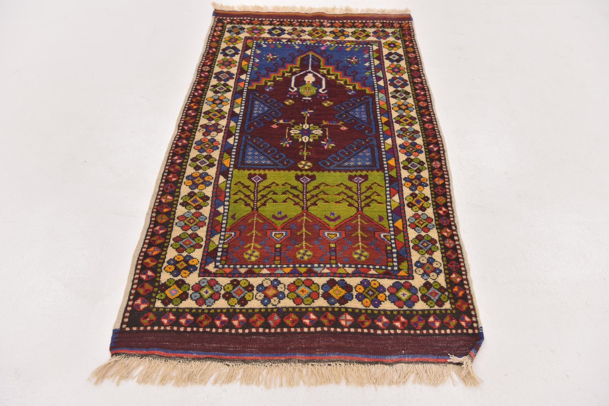 2' 9 x 5' Hand Knotted Anatolian Oriental Wool Rug