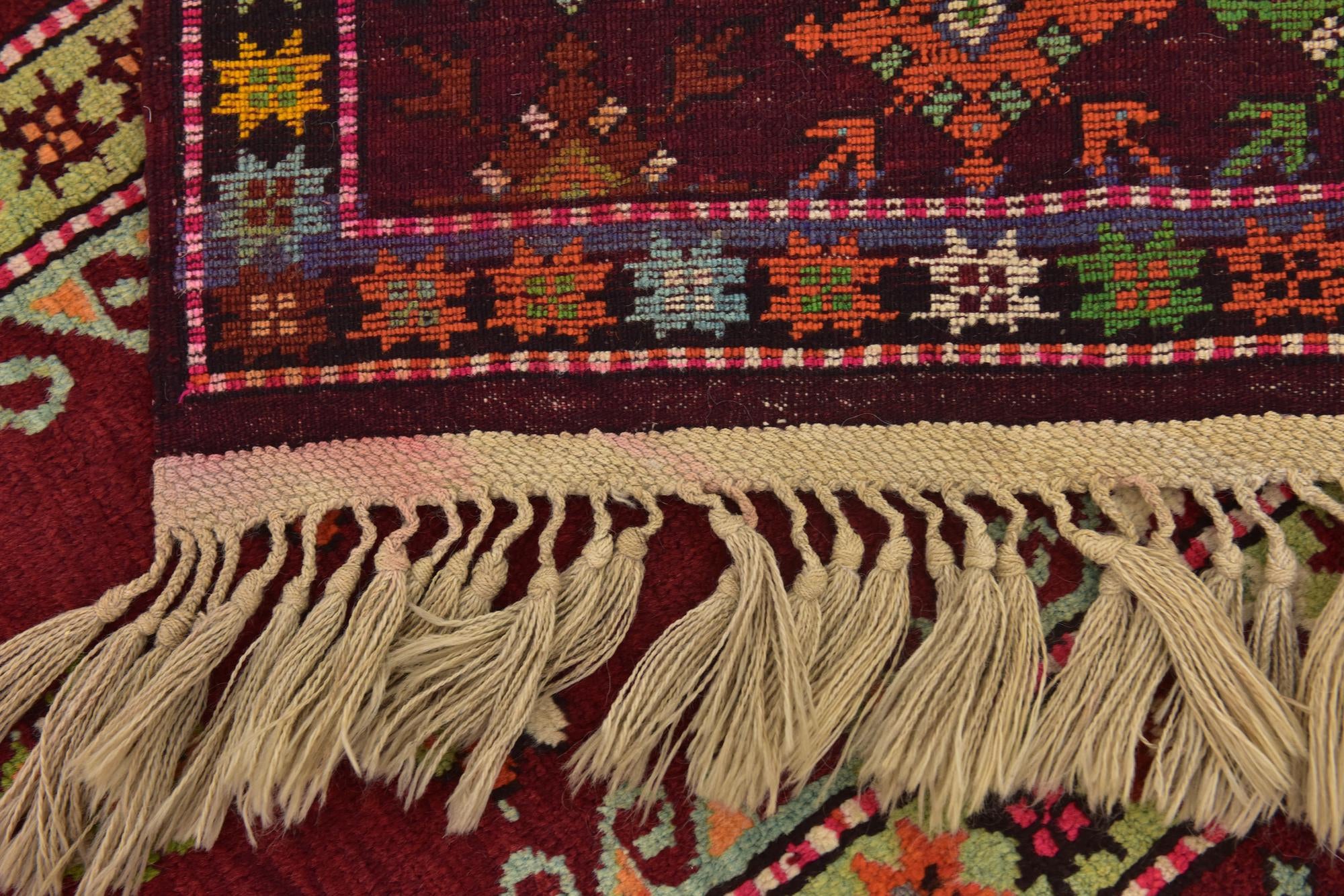 3' 8 x 5' 4 Hand Knotted Anatolian Oriental Wool Rug