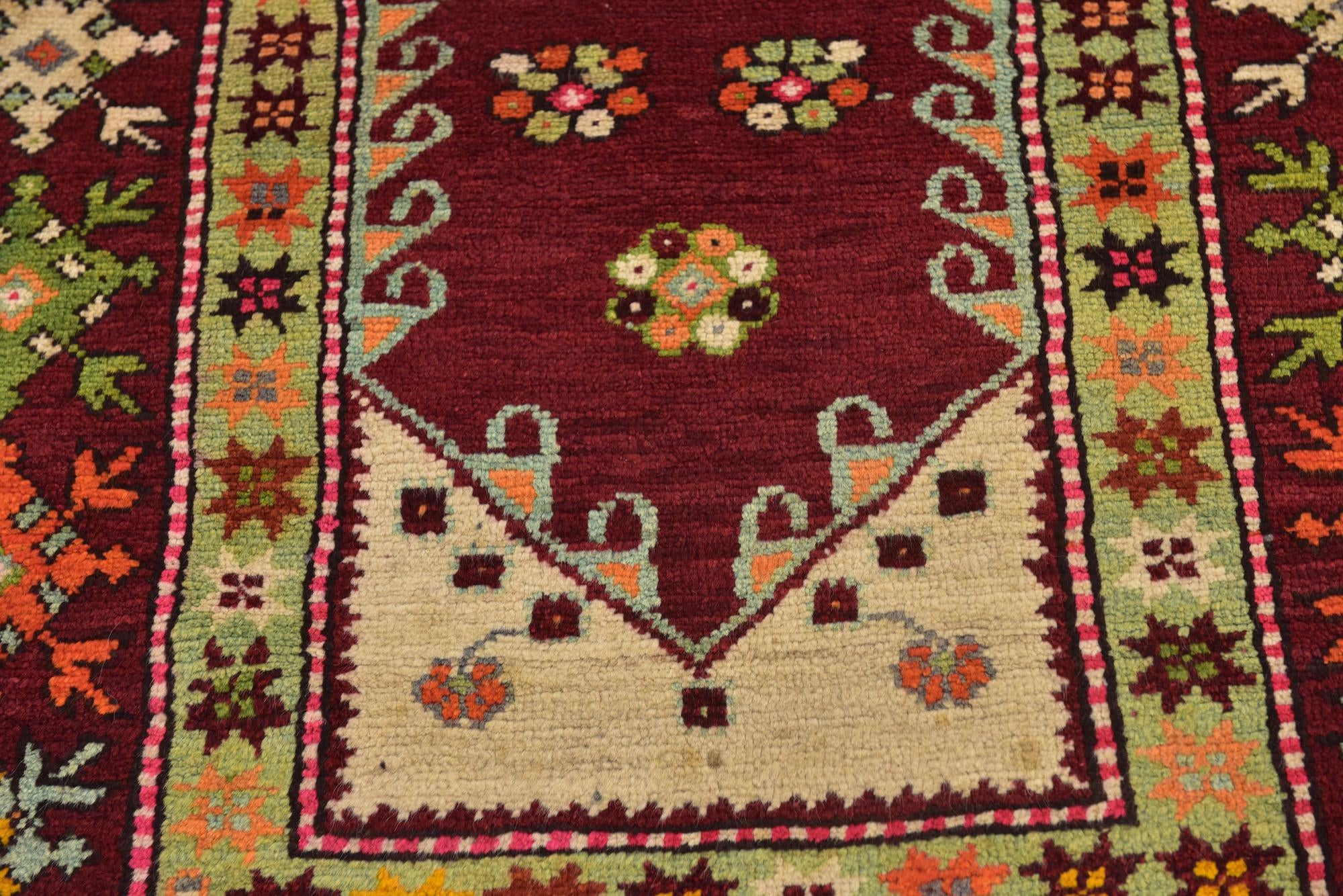 3' 8 x 5' 4 Hand Knotted Anatolian Oriental Wool Rug