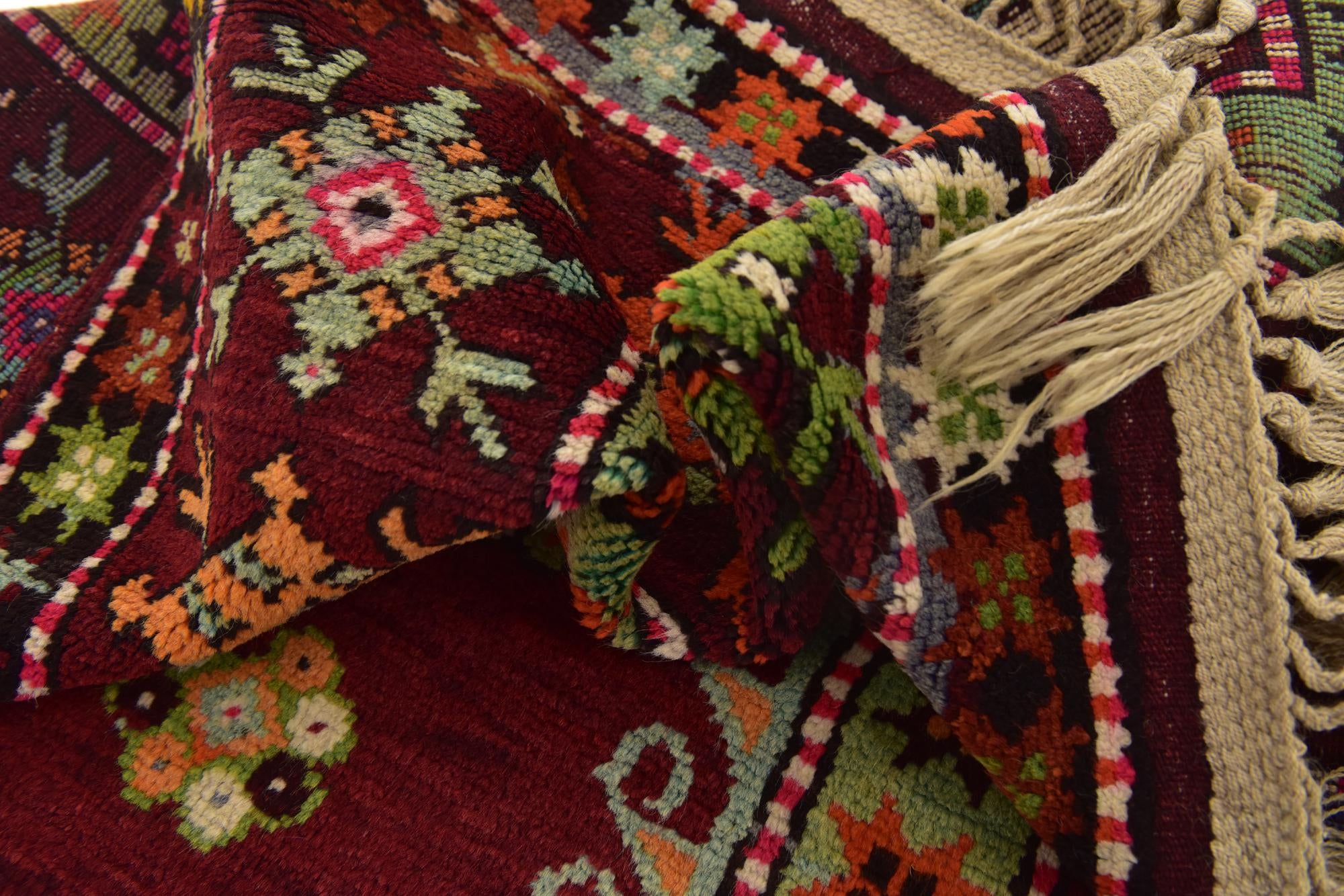 3' 8 x 5' 4 Hand Knotted Anatolian Oriental Wool Rug