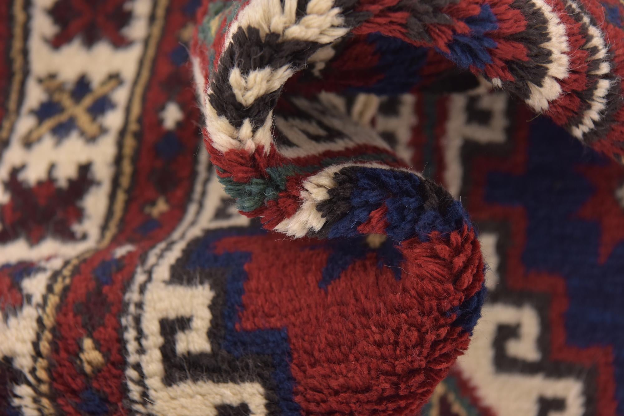3' 4 x 4' 4 Hand Knotted Anatolian Oriental Wool Rug