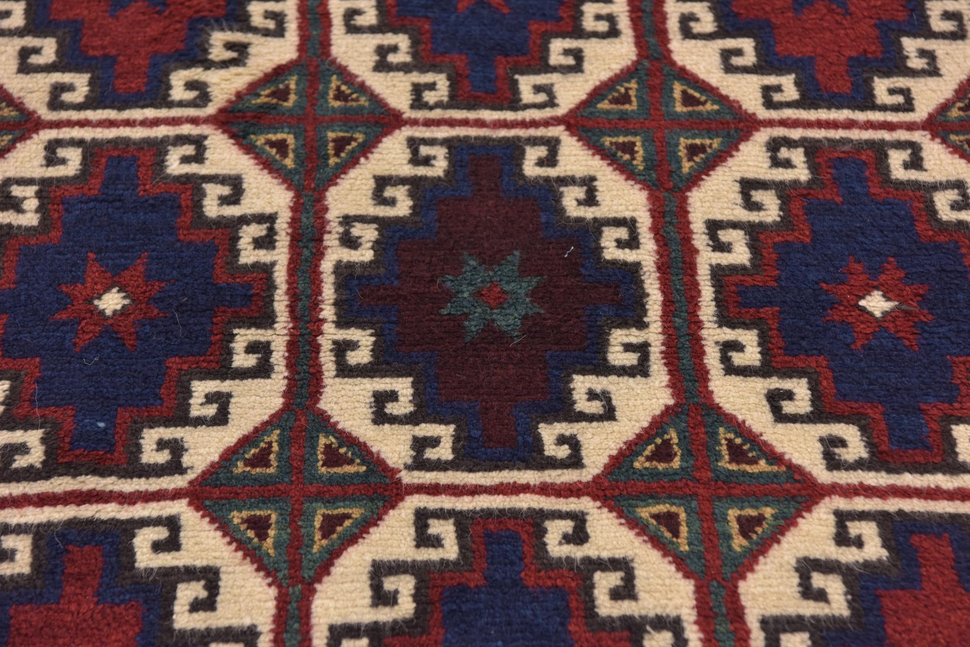 3' 4 x 4' 4 Hand Knotted Anatolian Oriental Wool Rug