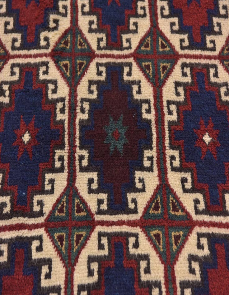 Detail image of 3' 4 x 4' 4  Hand Knotted Anatolian Oriental Wool Rug