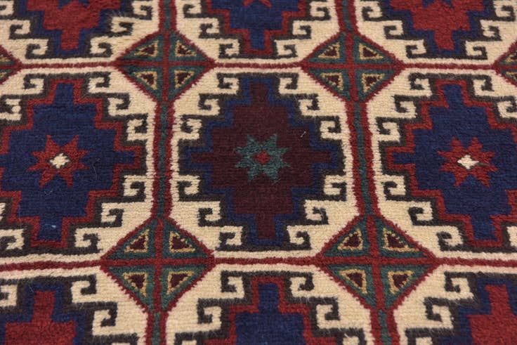 Detail image of 3' 4 x 4' 4 Hand Knotted Anatolian Oriental Wool Rug