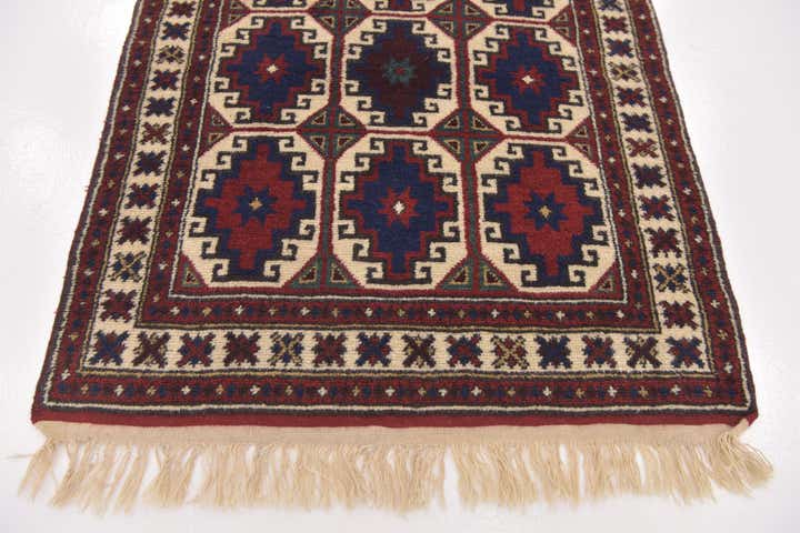3' 4 x 4' 4 Hand Knotted Anatolian Oriental Wool Rug
