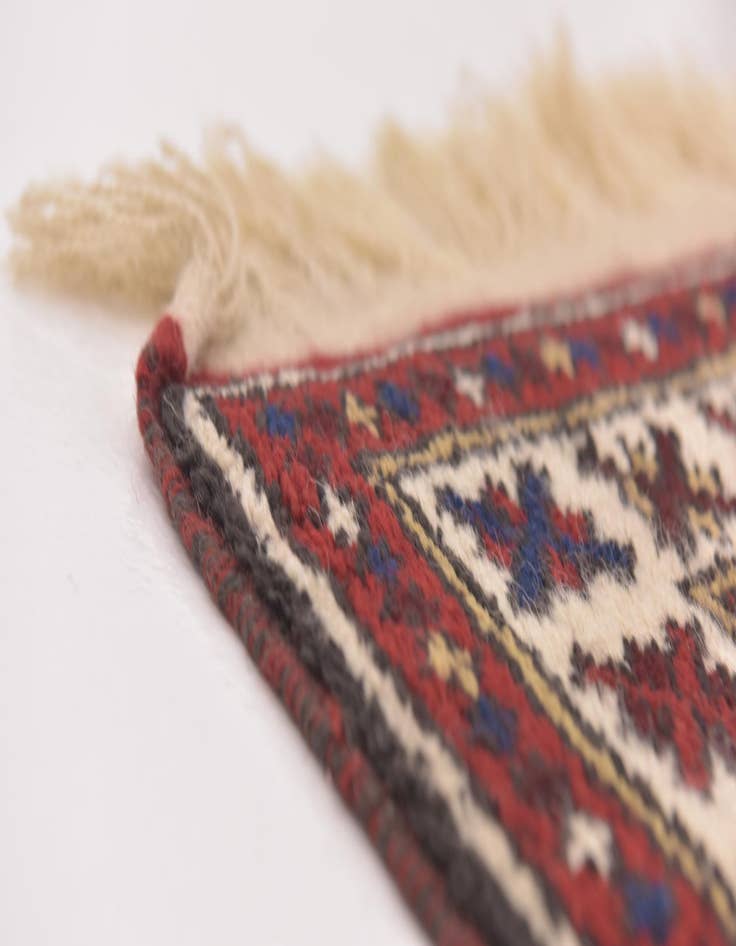 Detail image of 3' 4 x 4' 4  Hand Knotted Anatolian Oriental Wool Rug