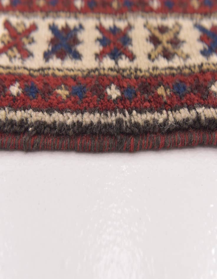Detail image of 3' 4 x 4' 4  Hand Knotted Anatolian Oriental Wool Rug