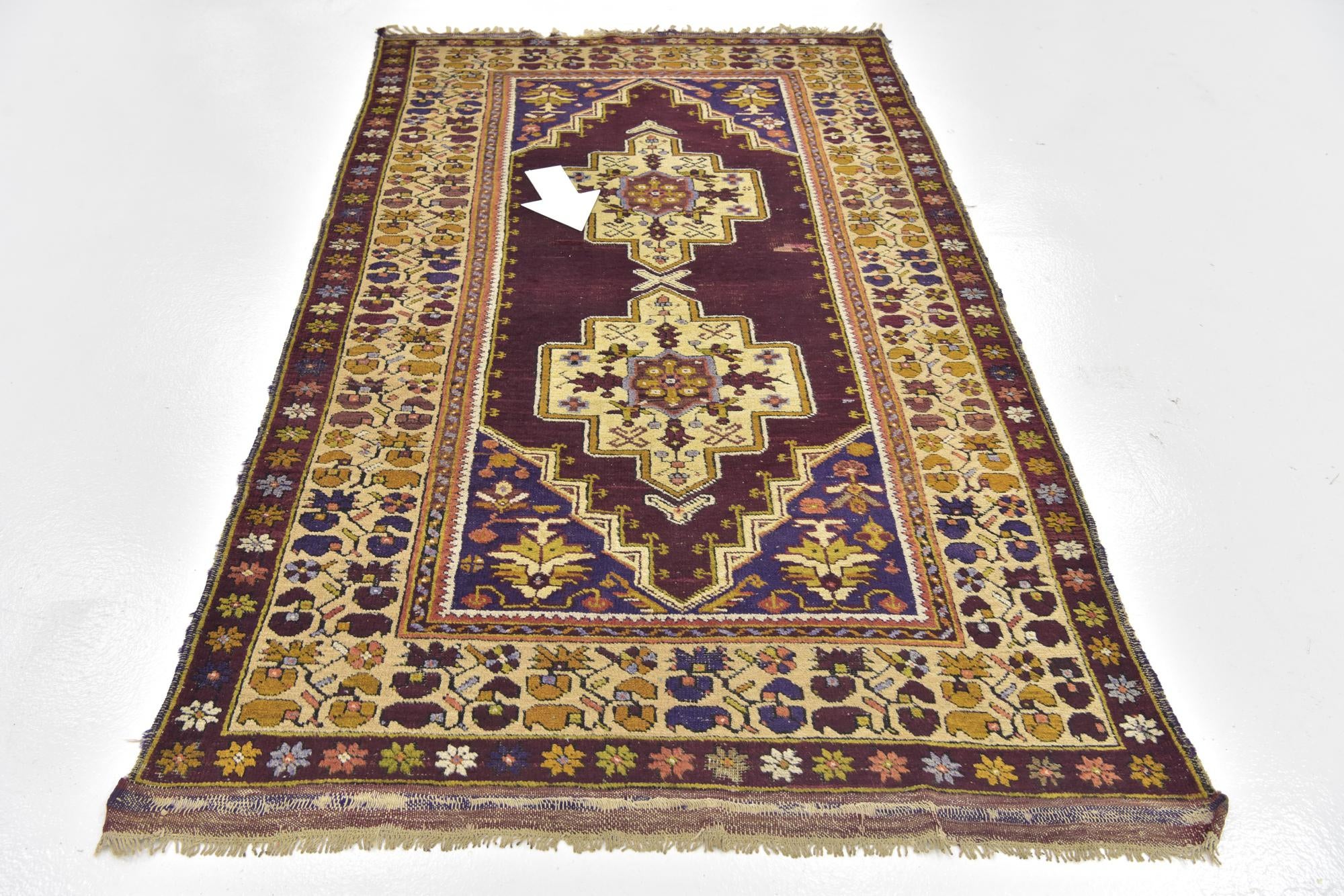 4' x 7' Hand Knotted Anatolian Oriental Wool Rug