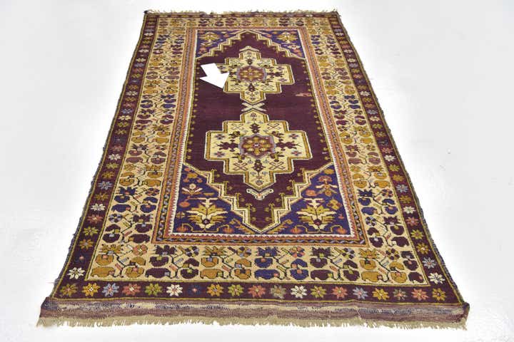 4' x 7' Hand Knotted Anatolian Oriental Wool Rug