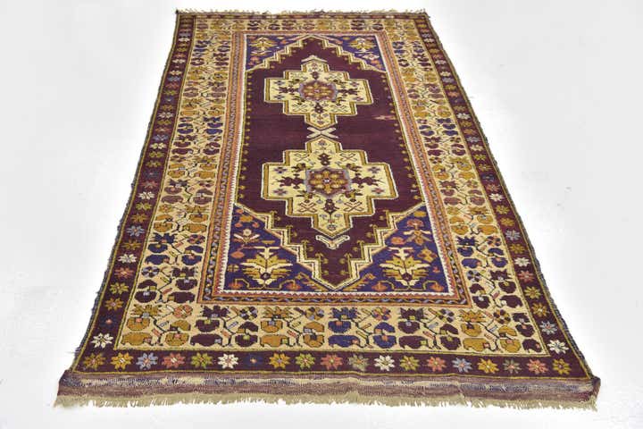4' x 7' Hand Knotted Anatolian Oriental Wool Rug