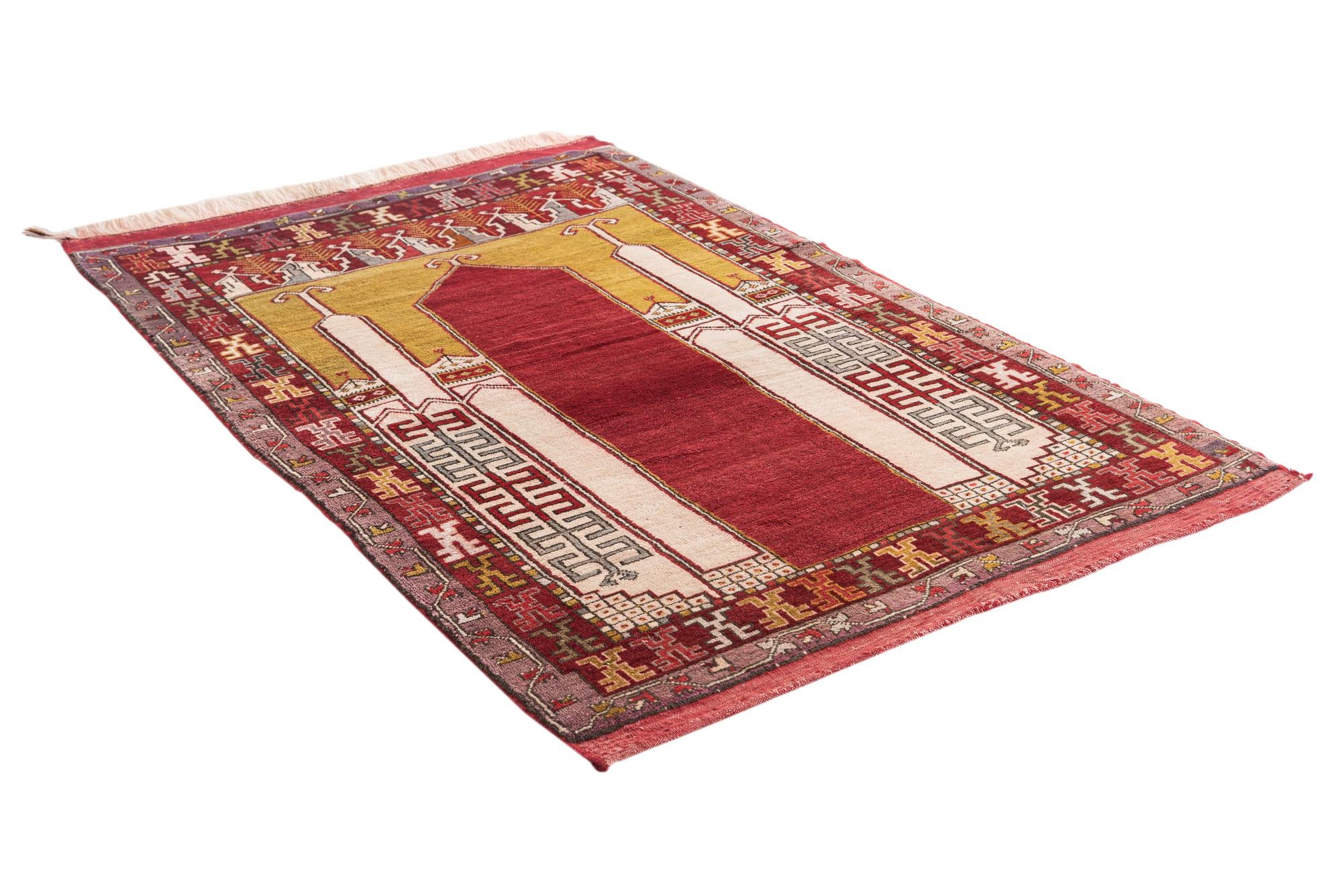 4' 1 x 6' 5 Hand Knotted Anatolian Wool Rug