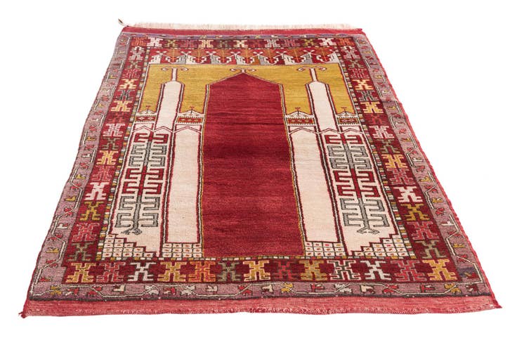 Detail image of 4' 1 x 6' 5 Hand Knotted Anatolian Wool Rug
