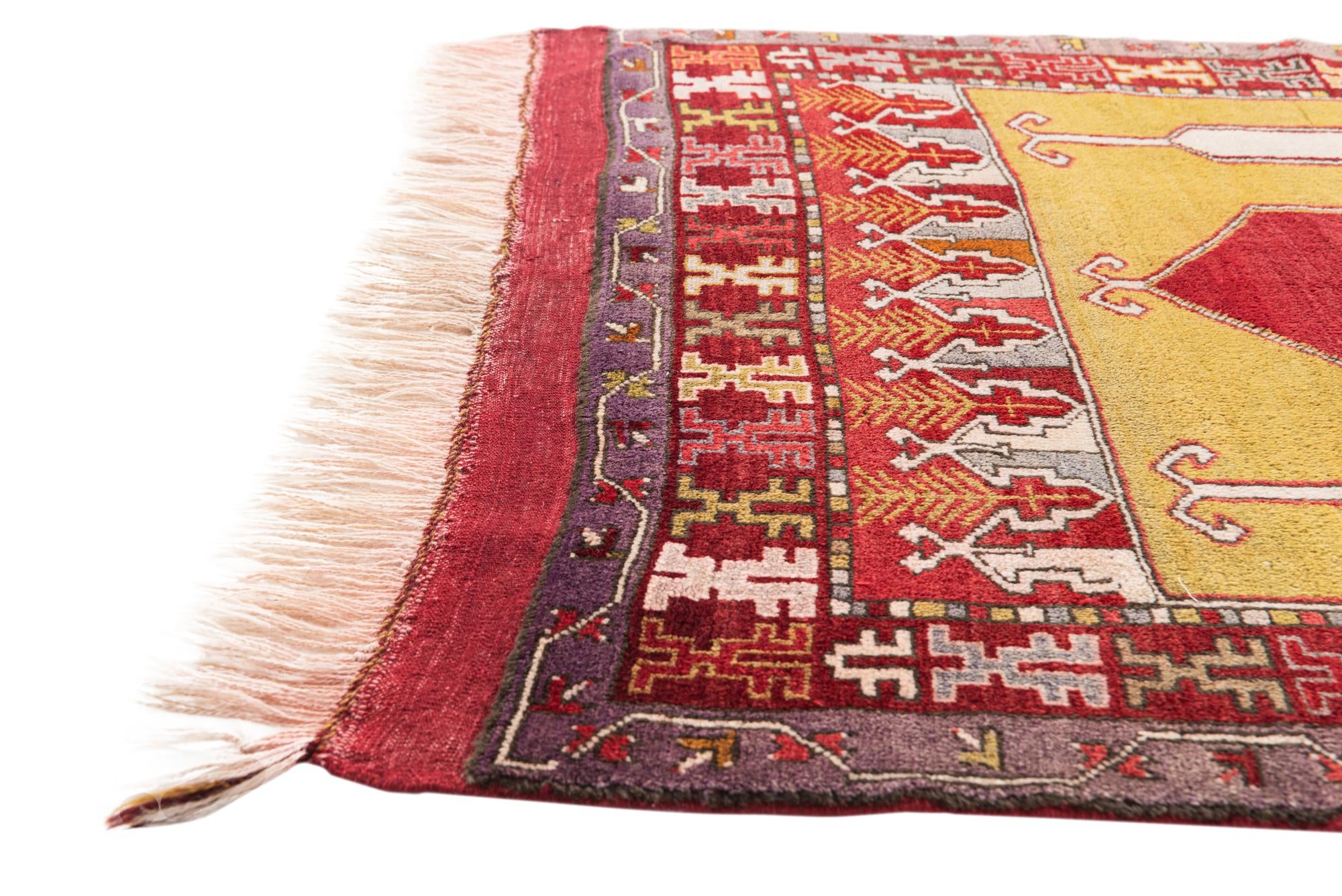 4' 1 x 6' 5 Hand Knotted Anatolian Wool Rug