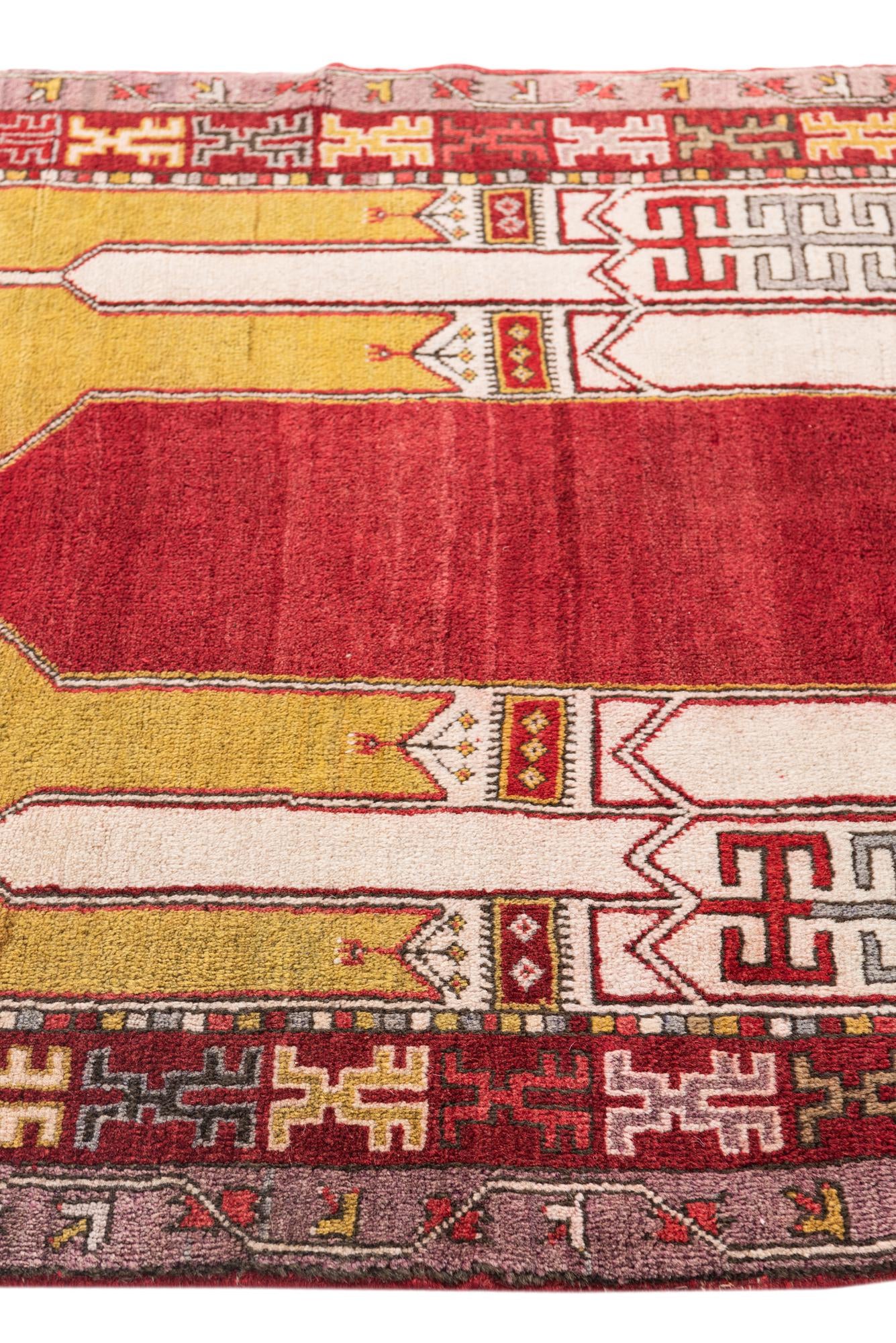4' 1 x 6' 5 Hand Knotted Anatolian Wool Rug