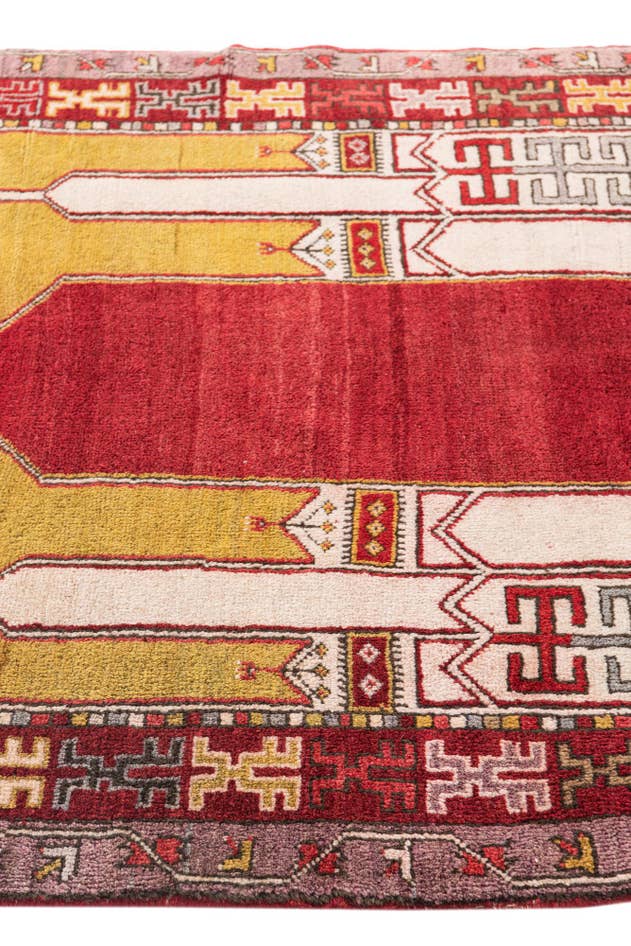 Detail image of 4' 1 x 6' 5 Hand Knotted Anatolian Wool Rug