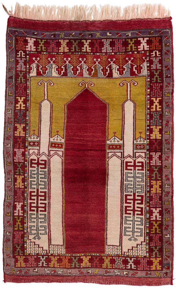 Detail image of 4' 1 x 6' 5 Hand Knotted Anatolian Wool Rug