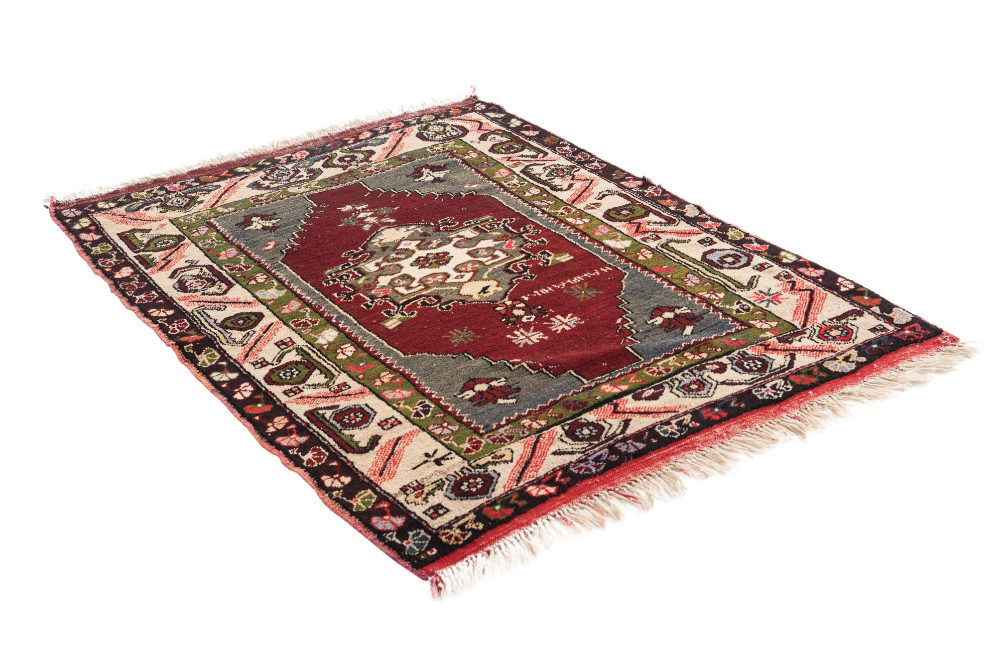 4' 1 x 5' 2 Hand Knotted Anatolian Wool Rug