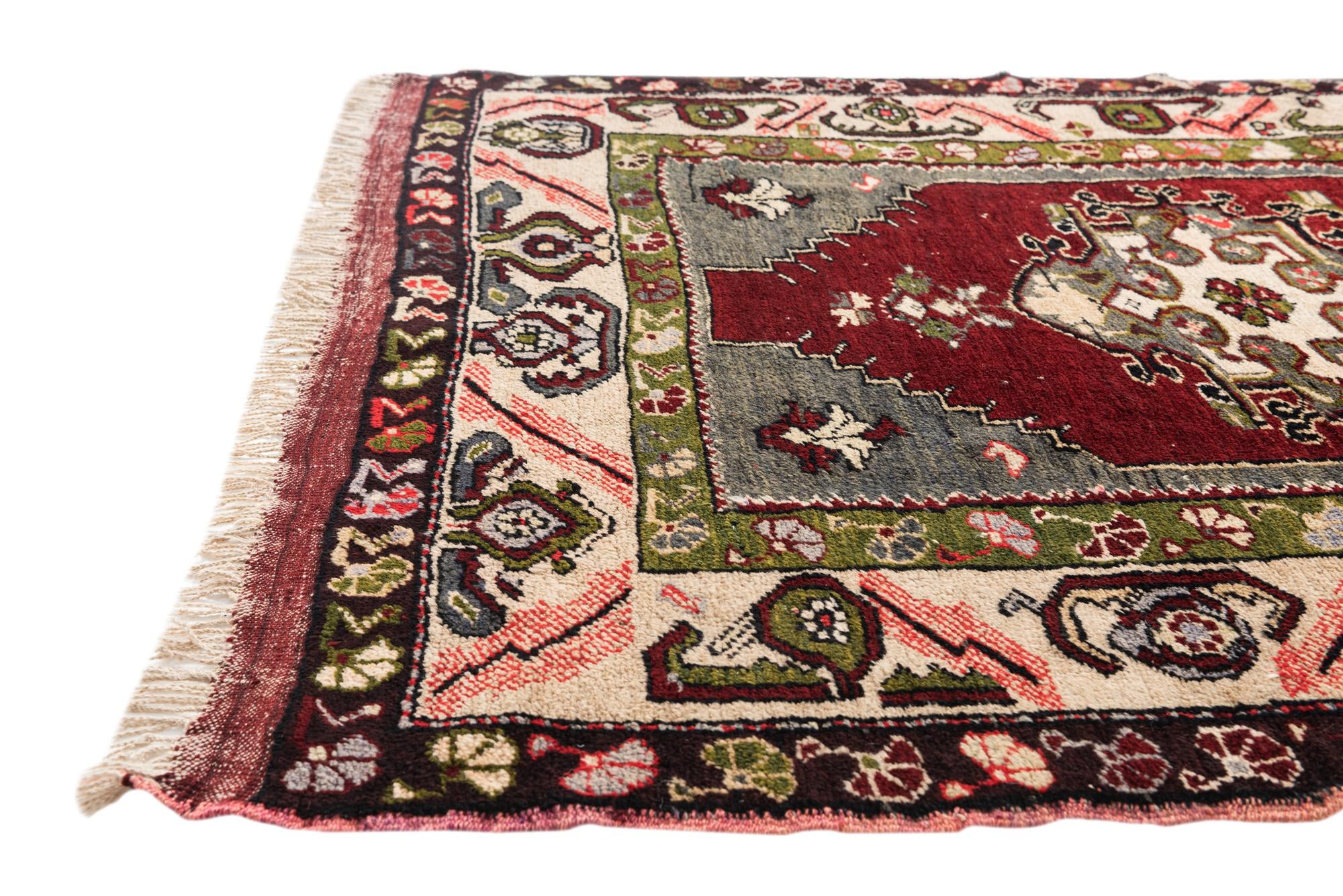 4' 1 x 5' 2 Hand Knotted Anatolian Wool Rug