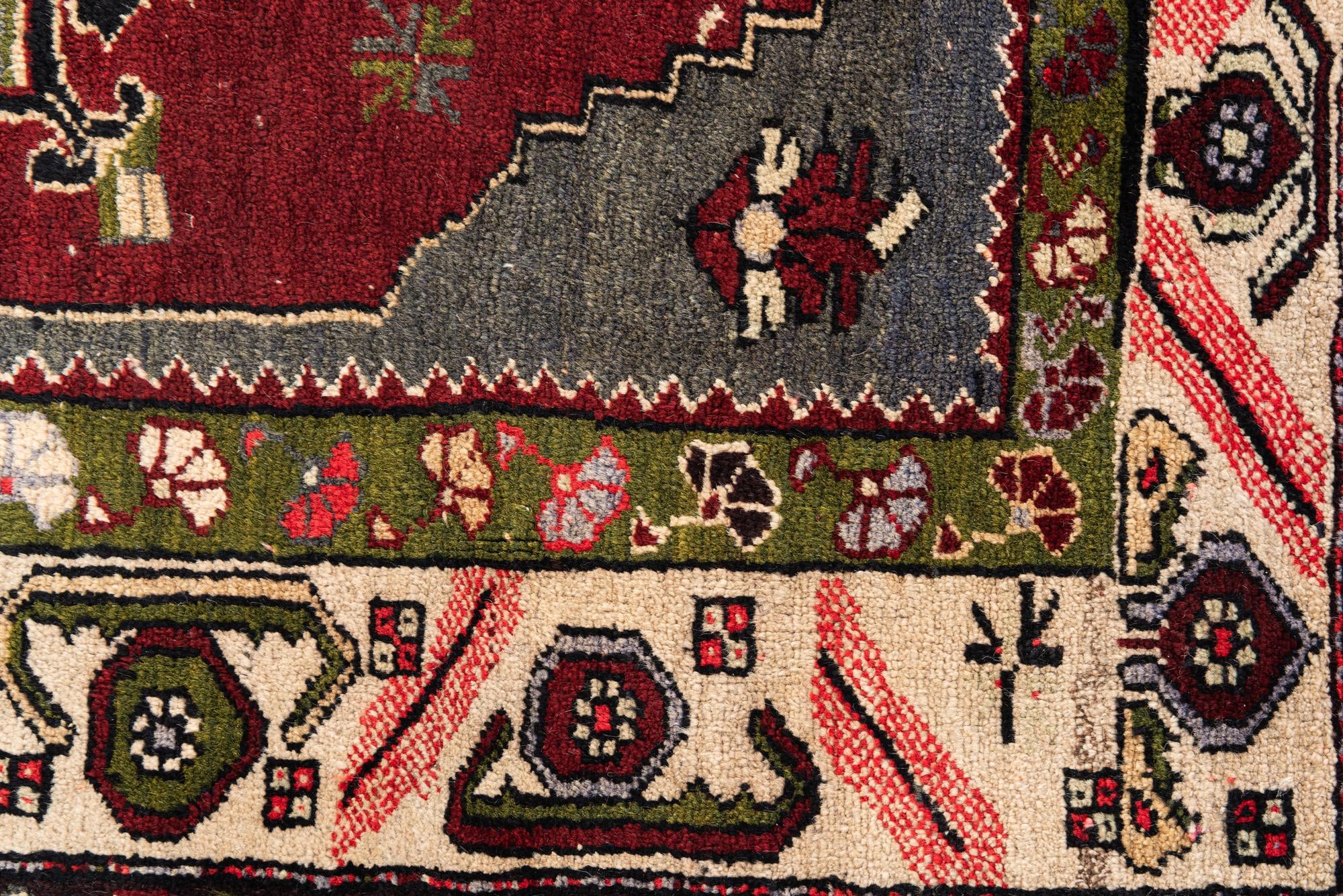 4' 1 x 5' 2 Hand Knotted Anatolian Wool Rug