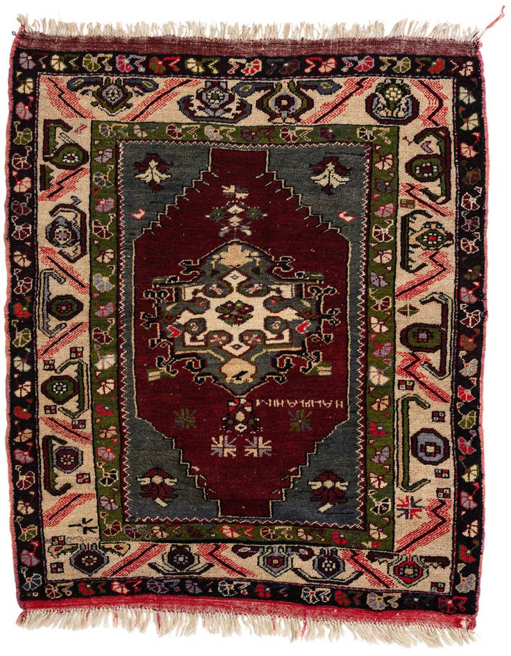 Detail image of 4' 1 x 5' 2 Hand Knotted Anatolian Wool Rug