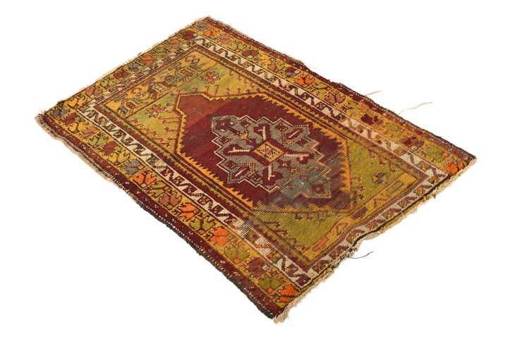 2' 7 x 4' Hand Knotted Anatolian Oriental Wool Rug