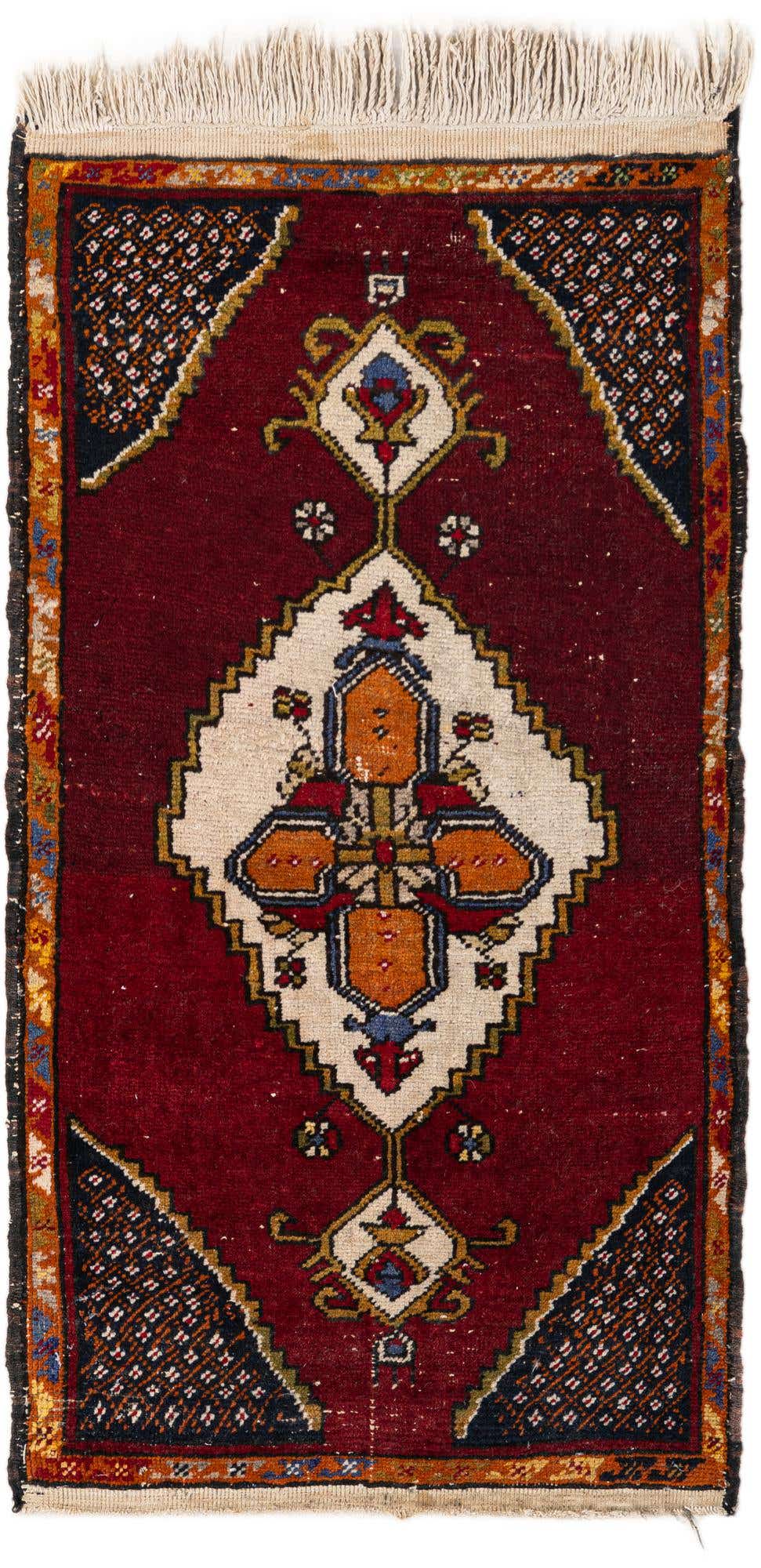 1' 9 x 3' 4 Hand Knotted Anatolian Wool Rug
